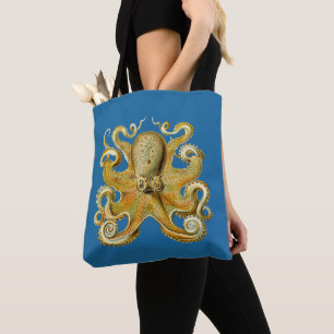 Bolsa Tote Kraken Vintage, Polvo Gamochonia, Ernst Haeckel