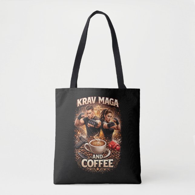 Bolsa Tote Krav Maga and Coffee (Frente)
