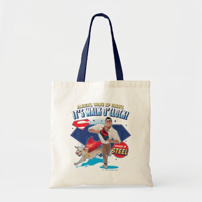 Bolsa Tote Krypto & Superman - É Walk O'Clock! (Frente)