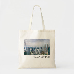 Bolsa Tote Kuala Lumpur Malásia Skyline Vintage Souvenir