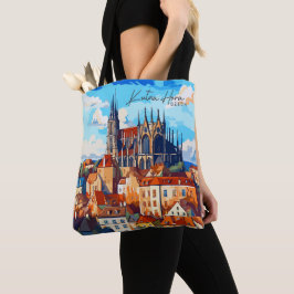Bolsa Tote Kutna Hora Viagem de Arte Checa Vintage