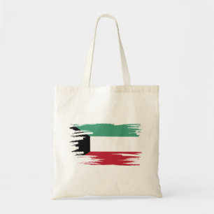Bolsa Tote Kuwait Flag Brush Art