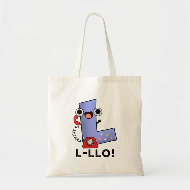Bolsa Tote L-llo Funny - Letra L Pun (Frente)