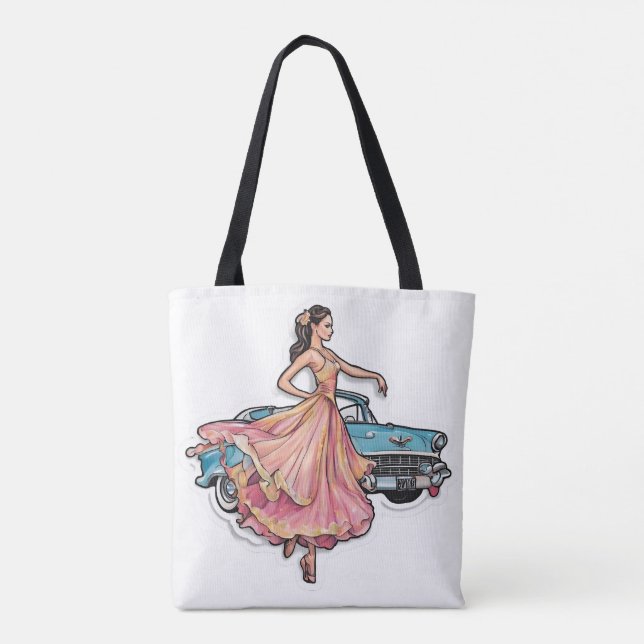 Bolsa Tote la bailarina y su coche (Verso)