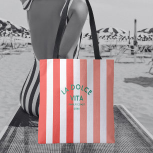 Bolsa Tote La Dolce Vita Amalfi Coast Cabana Stripe