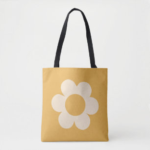 Bolsa Tote La Fleur 07 Flor Amarelo Floral Retro