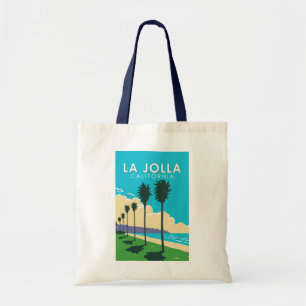 Bolsa Tote La Jolla California Viagem Art Vintage