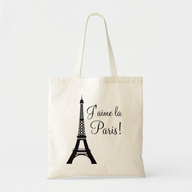 Bolsa Tote La Paris de J'aime eu amo a sacola de Paris (Frente)