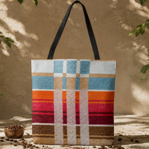 BOLSA TOTE "LA PLAYA" ESTAMPA AUTÊNTICA DE TECELAGEM MEXICANA