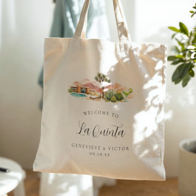 Bolsa Tote La Quinta Desert Wedding Welcome Tote Bag (Criador carregado)