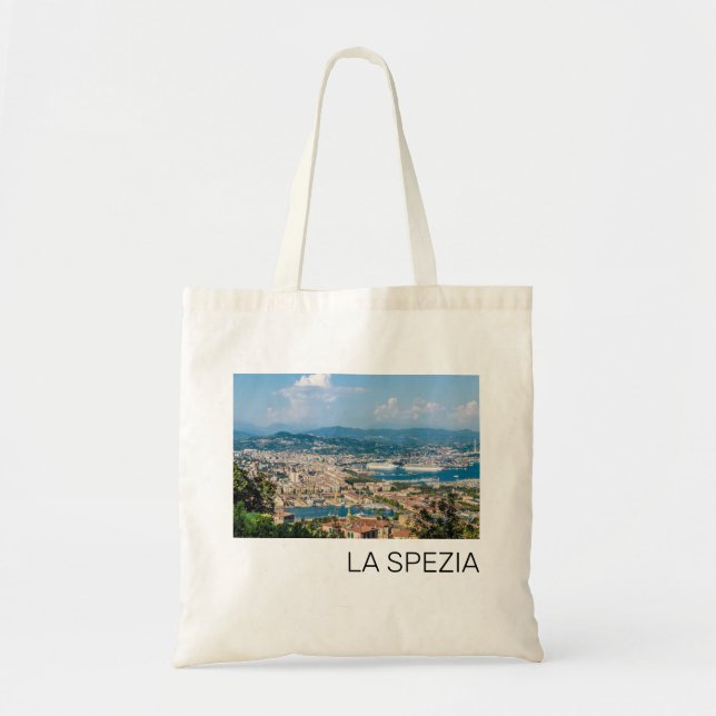 Bolsa Tote La Spezia Cityscape Liguria Itália Holiday Souveni (Frente)
