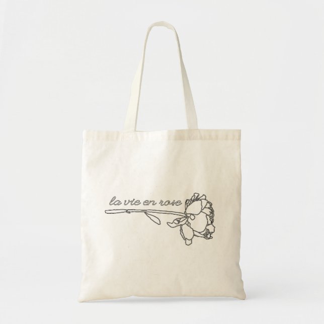 Bolsa Tote la vie en rosa (Frente)