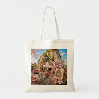 Bolsa Tote La Vie En Rose Paris Montmartre Café Ilustração
