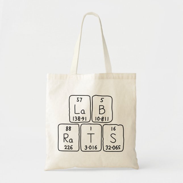 Bolsa Tote Lab Rats nome periódico da mesa no saco (Frente)