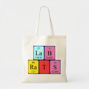 Bolsa Tote Lab Rats nome periódico da mesa no saco