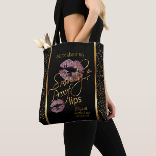 Bolsa Tote Lábios de Prova de Lamas 💋 - Lipsense - Rosa R