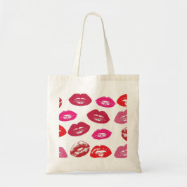 Bolsa Tote Lábios-Kissable (Lábios-Kissing, Lábio Vermelho e 