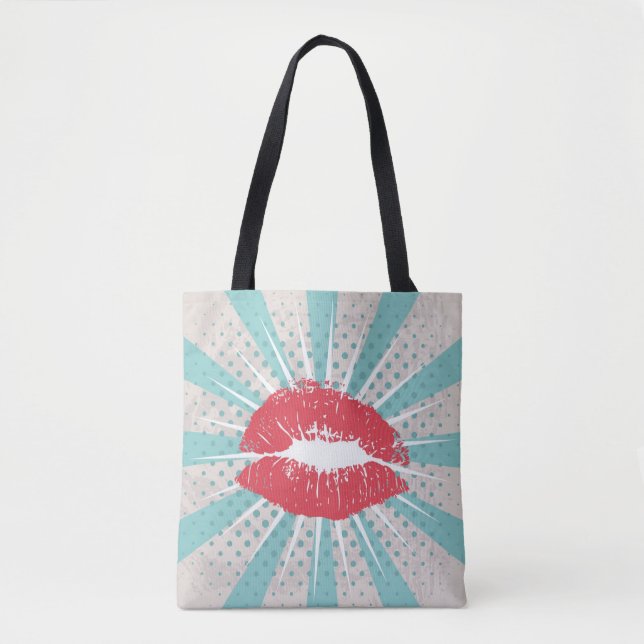 Bolsa Tote Lábios vermelhos (Frente)