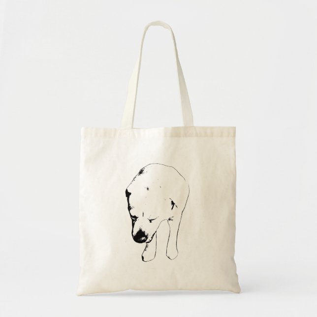 Bolsa Tote Laboratório de alto contraste com atitude de Feliz (Frente)