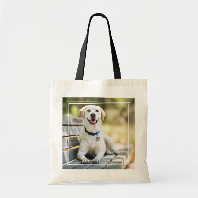 Bolsa Tote Labrador Amarelo Fica No Banco (Frente)