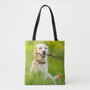 Bolsa Tote Labrador Amarelo Reproduz Feixe