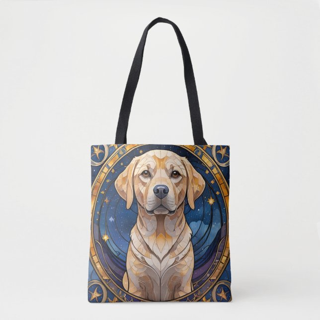 Bolsa Tote Labrador Cujo Retriever Esteve Vidro Noite Céu (Frente)