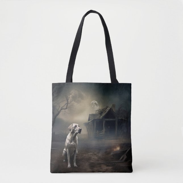 Bolsa Tote Labrador Halloween Assustador (Frente)