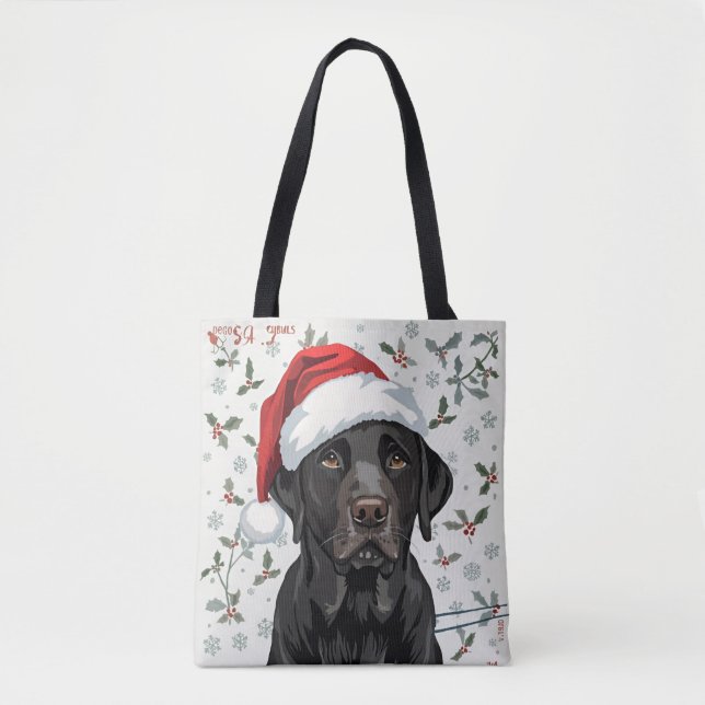 Bolsa Tote labrador preto  (Frente)