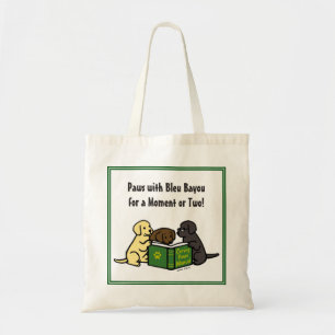 Bolsa Tote Labrador Puppies Lendo Livro