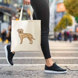 Bolsa Tote Labrador Retriever Amarelo Arte de Cachorro de Des