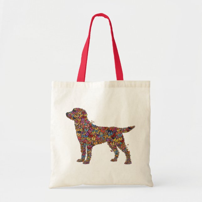 Bolsa Tote Labrador Retriever Butterfly Silhouette | Dog Mama (Frente)