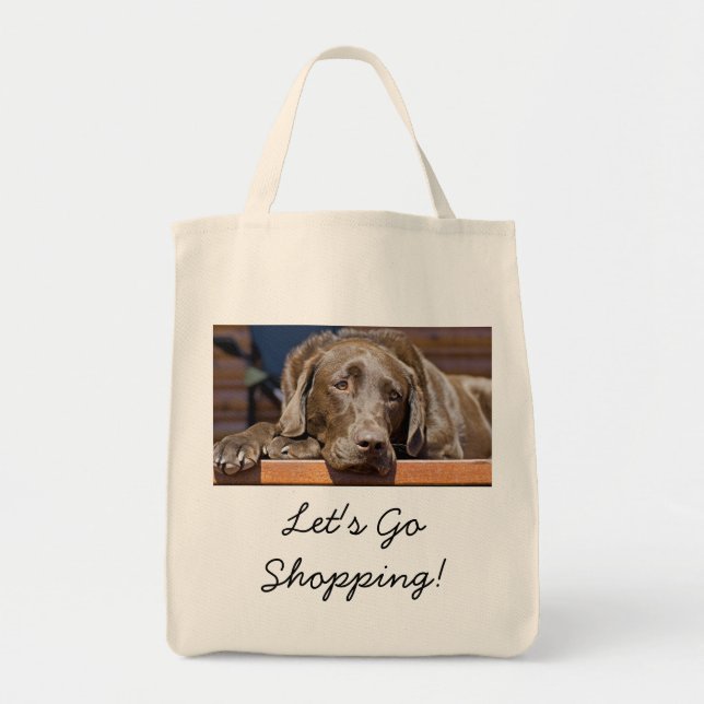 Bolsa Tote Labrador Retriever Chocolate Bonito  (Frente)