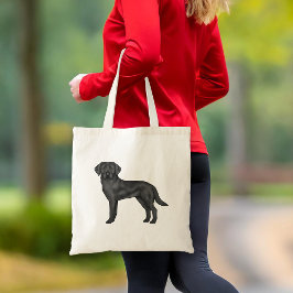 Bolsa Tote Labrador Retriever Preto Arte de Cachorro de Desen