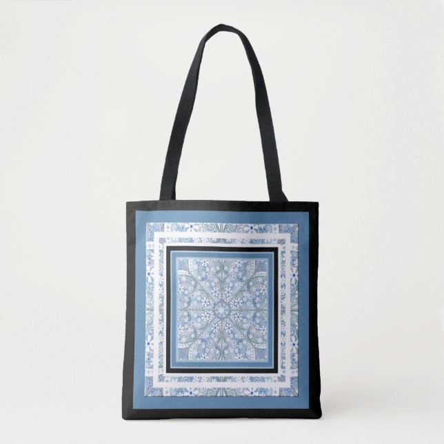 Bolsa Tote Lace cerâmico Azul claro (Frente)