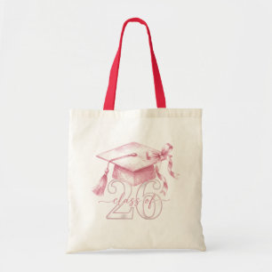 Bolsa Tote Laço Coquete Rosa Turma de Formatura de 2026 Garot