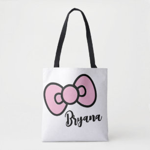 Bolsa Tote Laço Cor-de-Rosa Fofo e Caprichoso