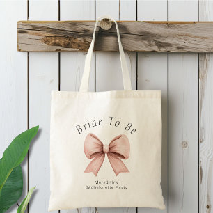 Bolsa Tote Laço Rosa Coquete Festa de Casamento