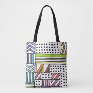 Bolsa Tote Lactato de Beige Lilac: Vintage sem costura