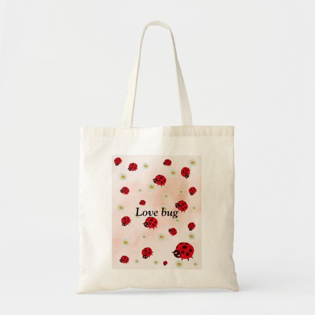 Bolsa Tote lady bug party love bug (Frente)