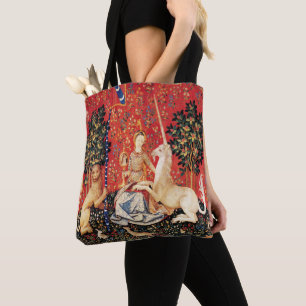 Bolsa Tote LADY E UNICORN Lion,Flores Fantásticas,Animais