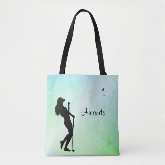 Bolsa Tote Lady Golfer Green Personal (Frente)
