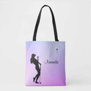 Bolsa Tote Lady Golfer Purple Personal