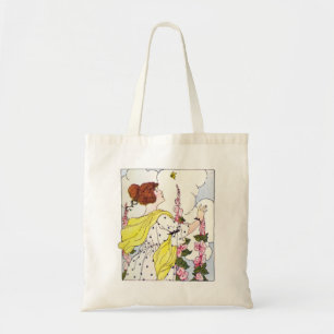 Bolsa Tote Lady in Hollyhock Garden