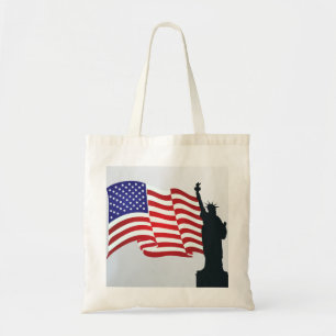 Bolsa Tote Lady Liberty E A Bandeira Americana