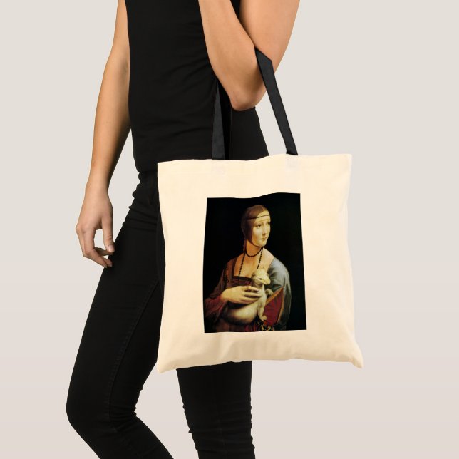 Bolsa Tote Lady with an Ermine por Leonardo da Vinci (Frente (produto))