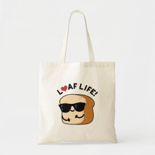 Bolsa Tote Laf Life Cute Positive Bread Pun