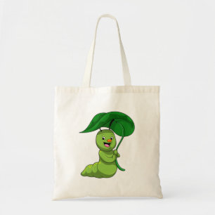 Bolsa Tote Lagarta com Folha como Parasol