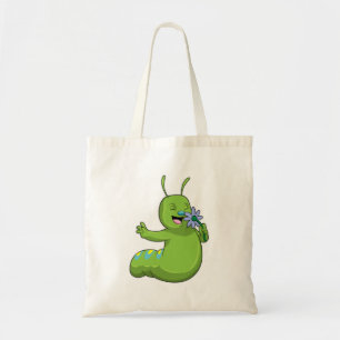 Bolsa Tote Lagarta com margarida
