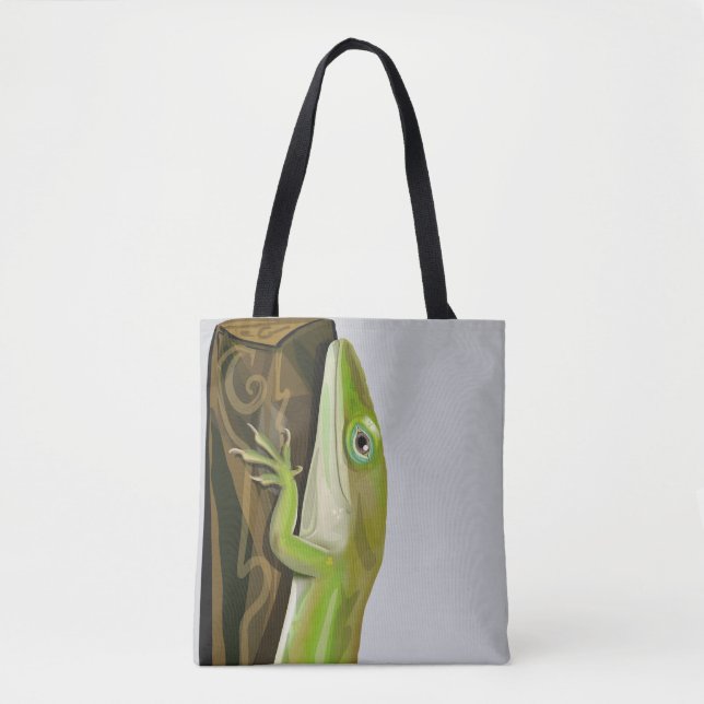 Bolsa Tote Lagarto Anole Verde (Frente)