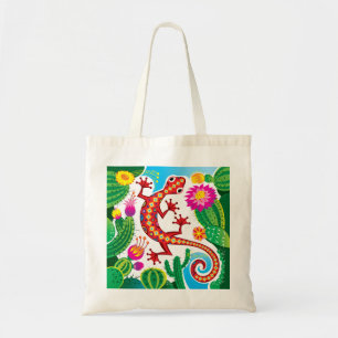 Bolsa Tote Lagarto do Sudoeste com Flores de Cacto